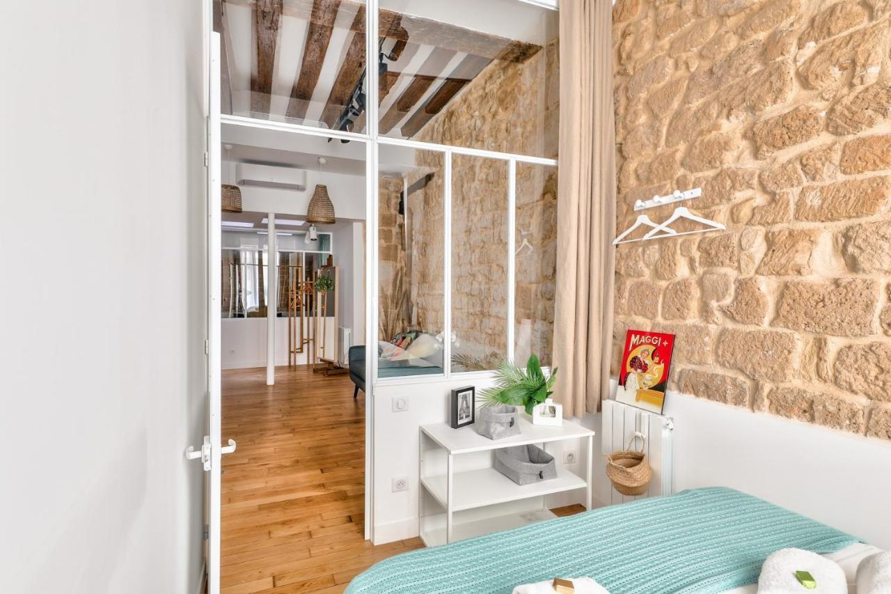 New Stunning 4 Bdrs Apt, With Ac - Le Marais Paris Luaran gambar